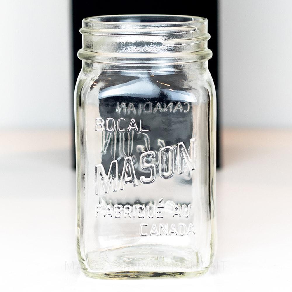 Canadian Mason (Bocal) Very Square Regular Mouth Pint Mason Jar - Taller Version