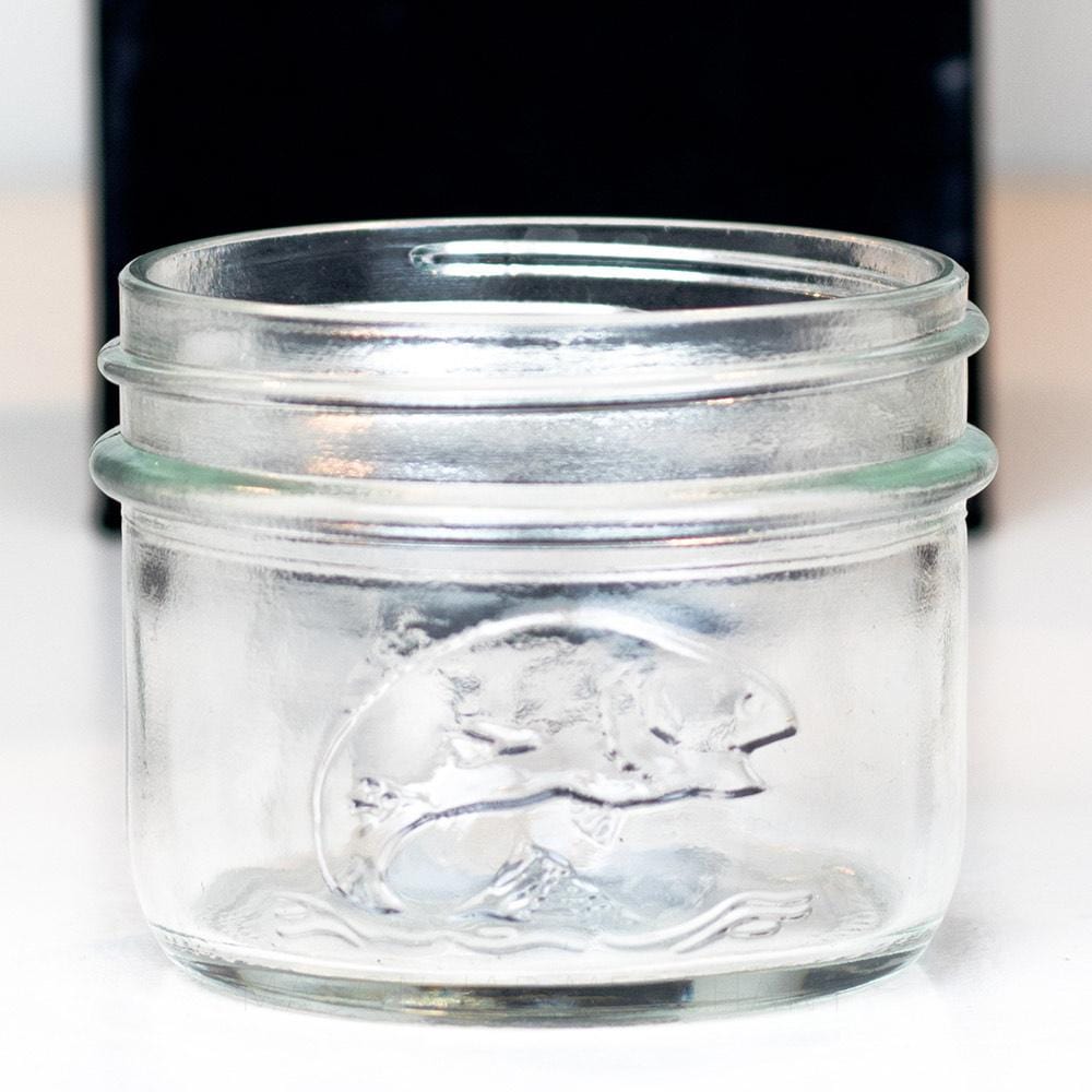 Canadian Mason (Salmon) Wide Mouth Half Pint Mason Jar