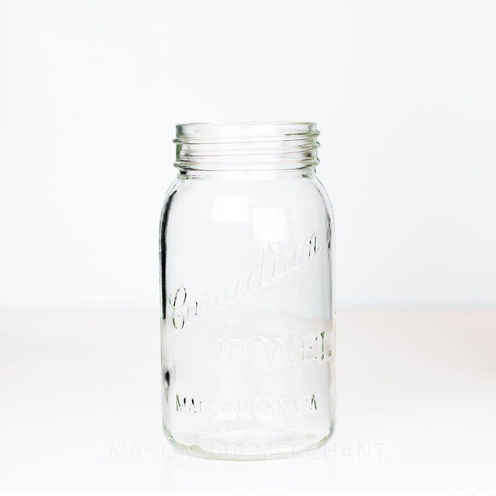 Canadian Jewel Vintage “Made In Canada” Gem Mouth Quart Mason Jar