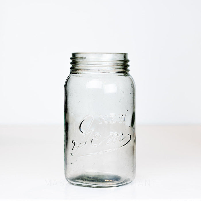 New Gem Really Old Really Rare Gem Quart Mason Jar