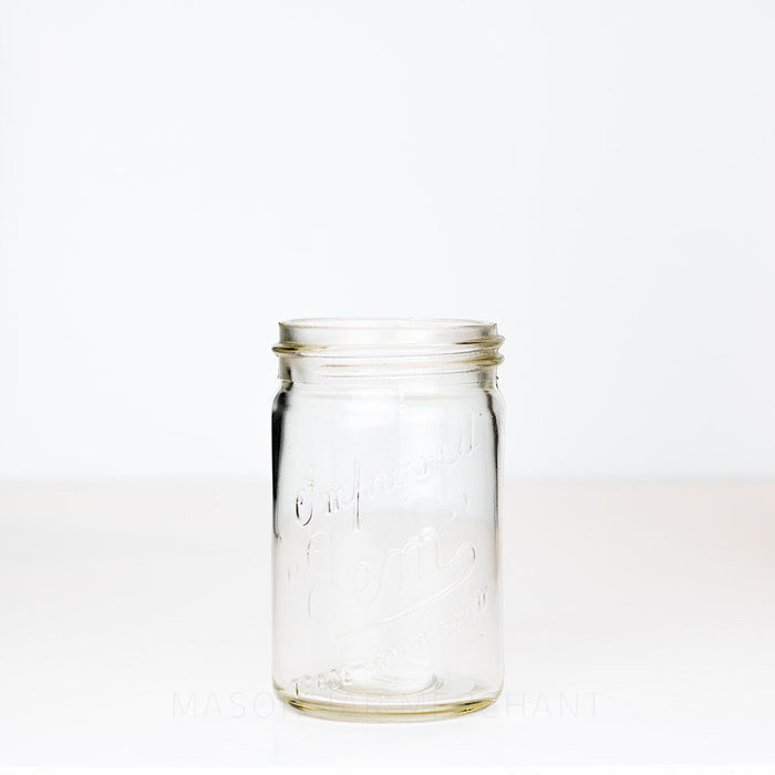 Improved Gem Vintage 1910s Old Logo Gem Mouth Tall Pint Mason Jar