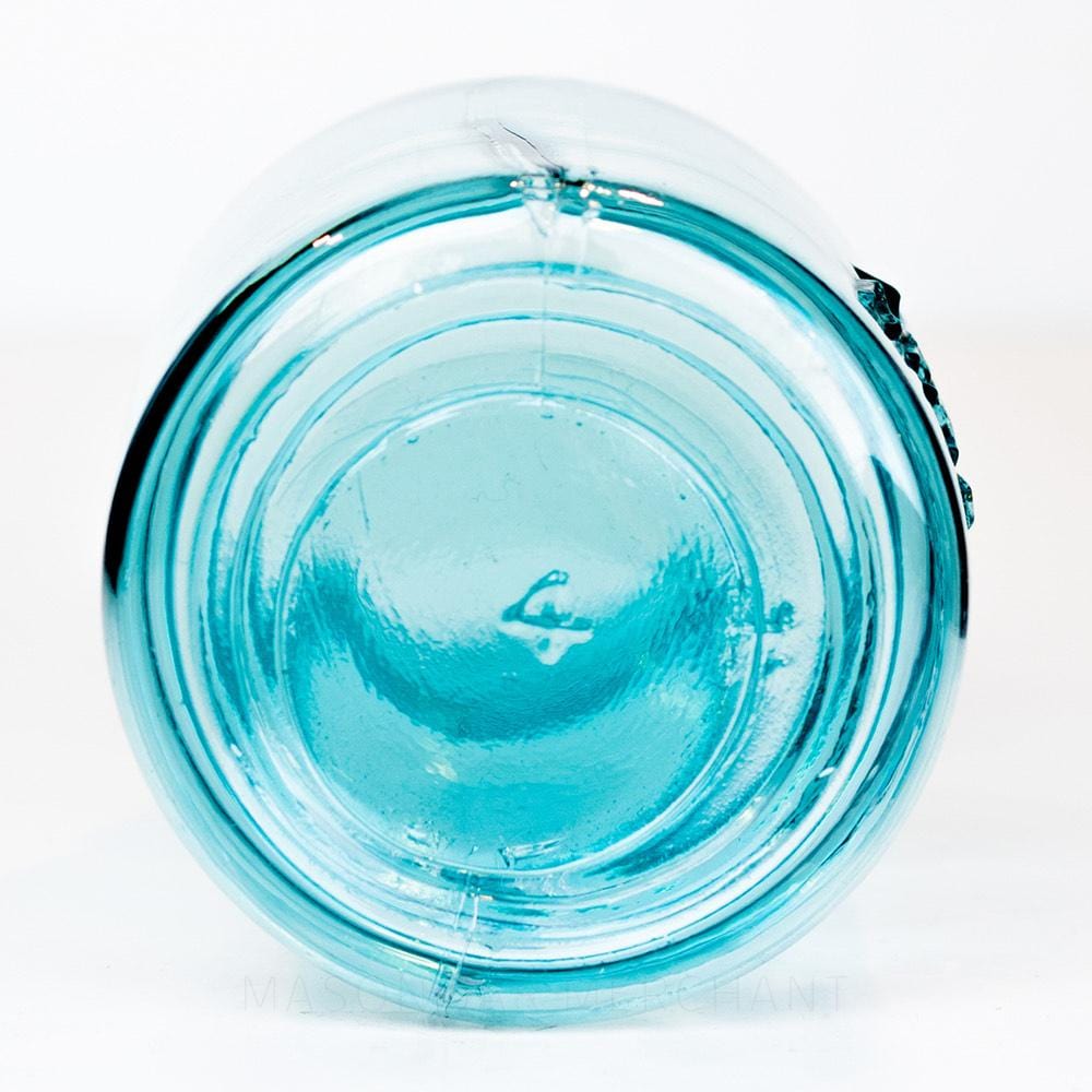 Ball Vintage Blue 1910-1923 “Perfect Mason” (Offset) Regular Mouth Quart Mason Jar