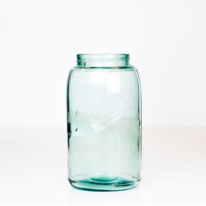 Ball Vintage 1896-1910 Blue Regular Mouth Quart Mason Jar