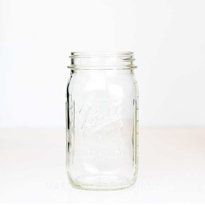 Ball Wide Mouth Quart Mason Jar with Side Measurements - 6.75 inch