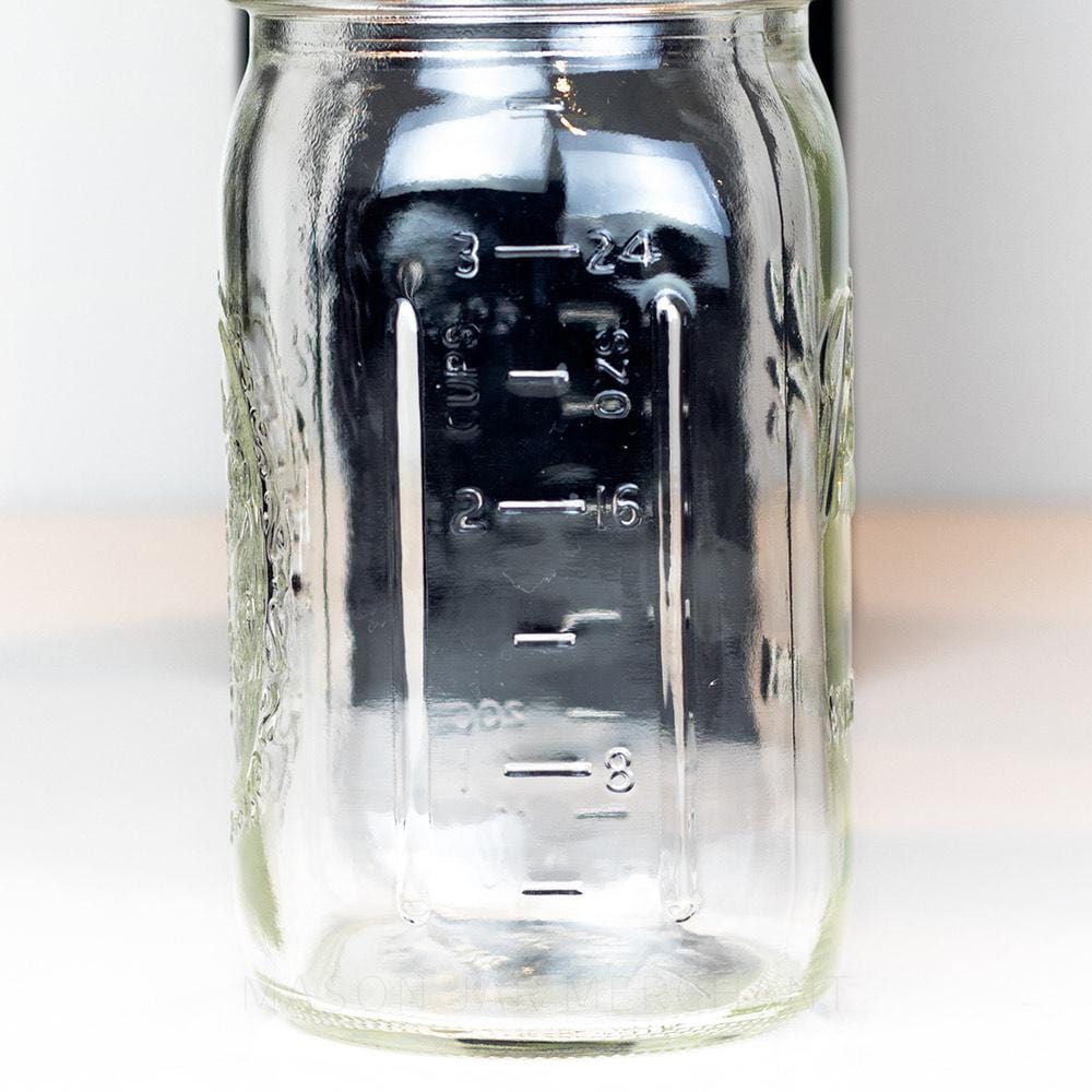 Ball Wide Mouth Quart Mason Jar with Side Measurements - 6.75 inch