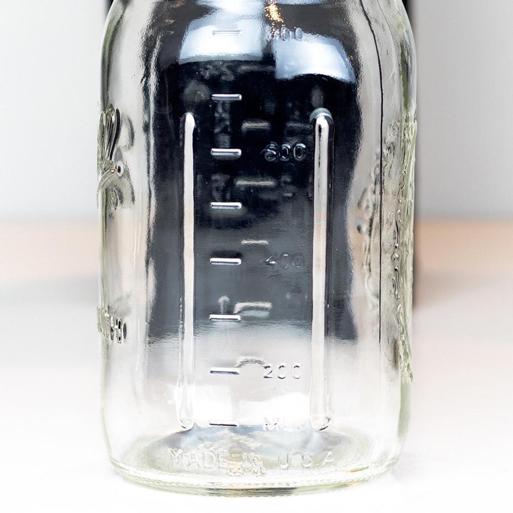 Ball Wide Mouth Quart Mason Jar with Side Measurements - 6.75 inch