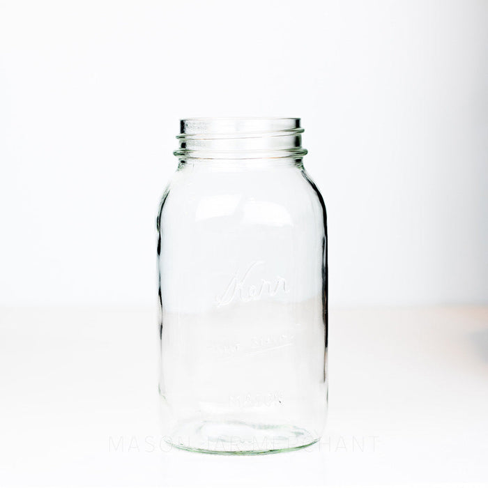 Kerr “Self Sealing” Square Regular Mouth Quart Mason Jar
