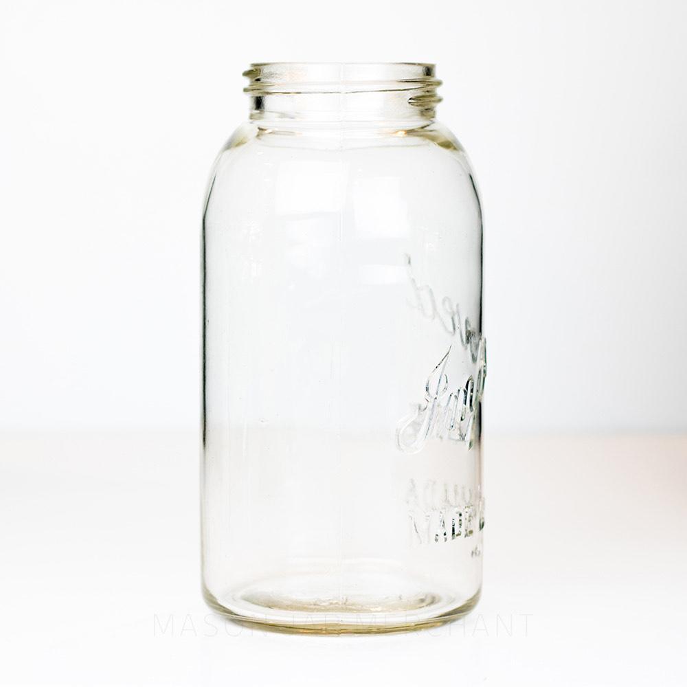 Improved Gem Vintage 1930s Gem Mouth Half Gallon Mason Jar
