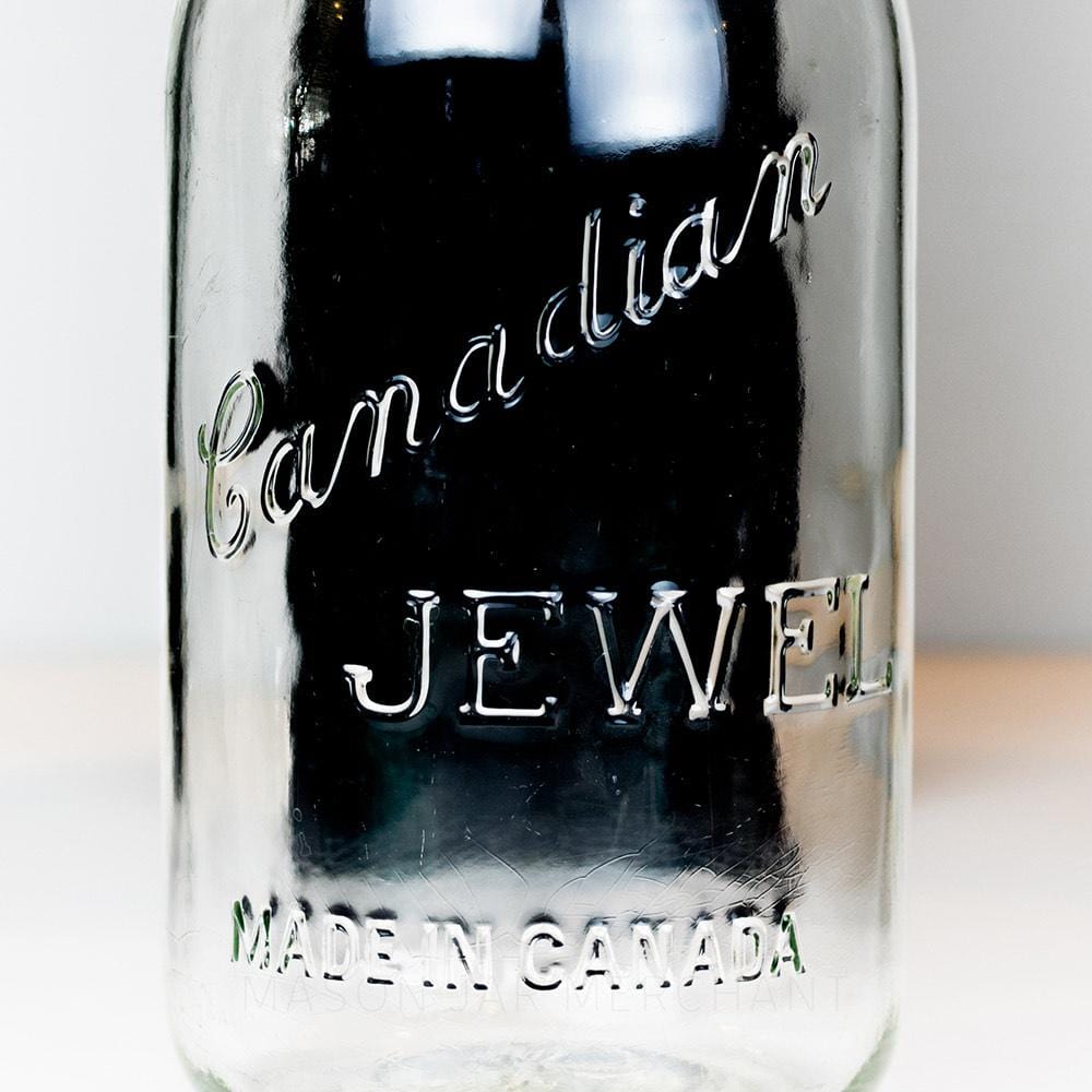 Incredible Early 1900's Vintage Canadian Jewel Half Gallon mason jar