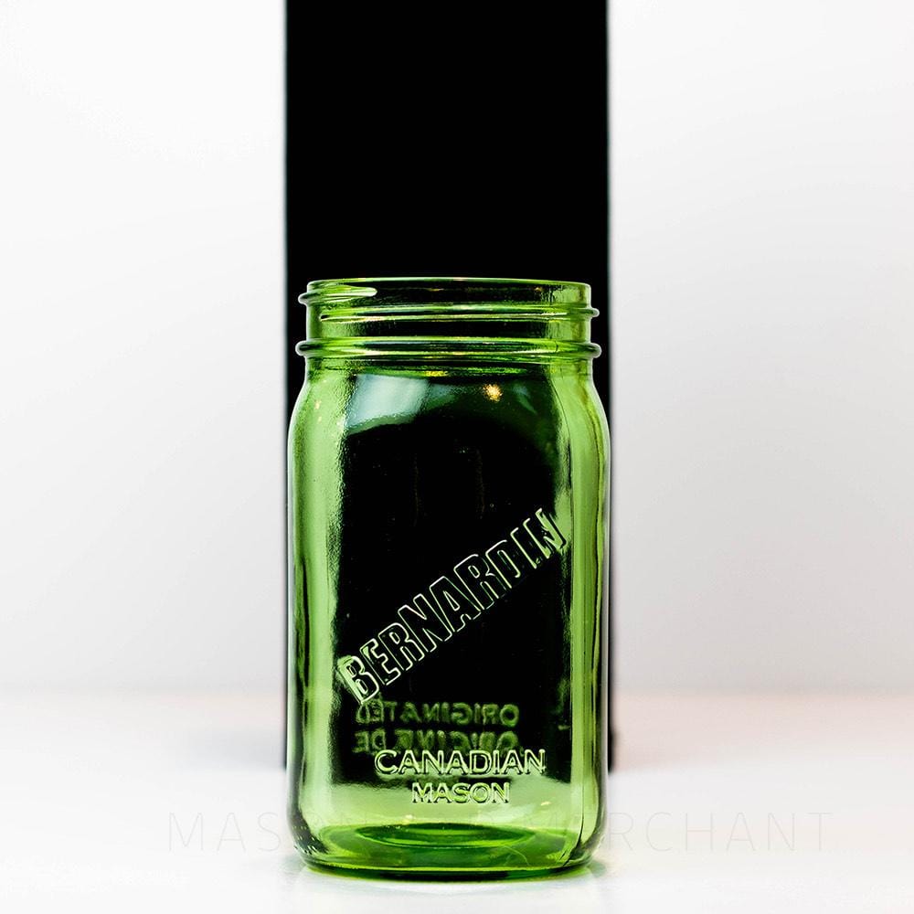 Bernardin Bright Green Vintage Inspired Wide Mouth Quart Mason Jar