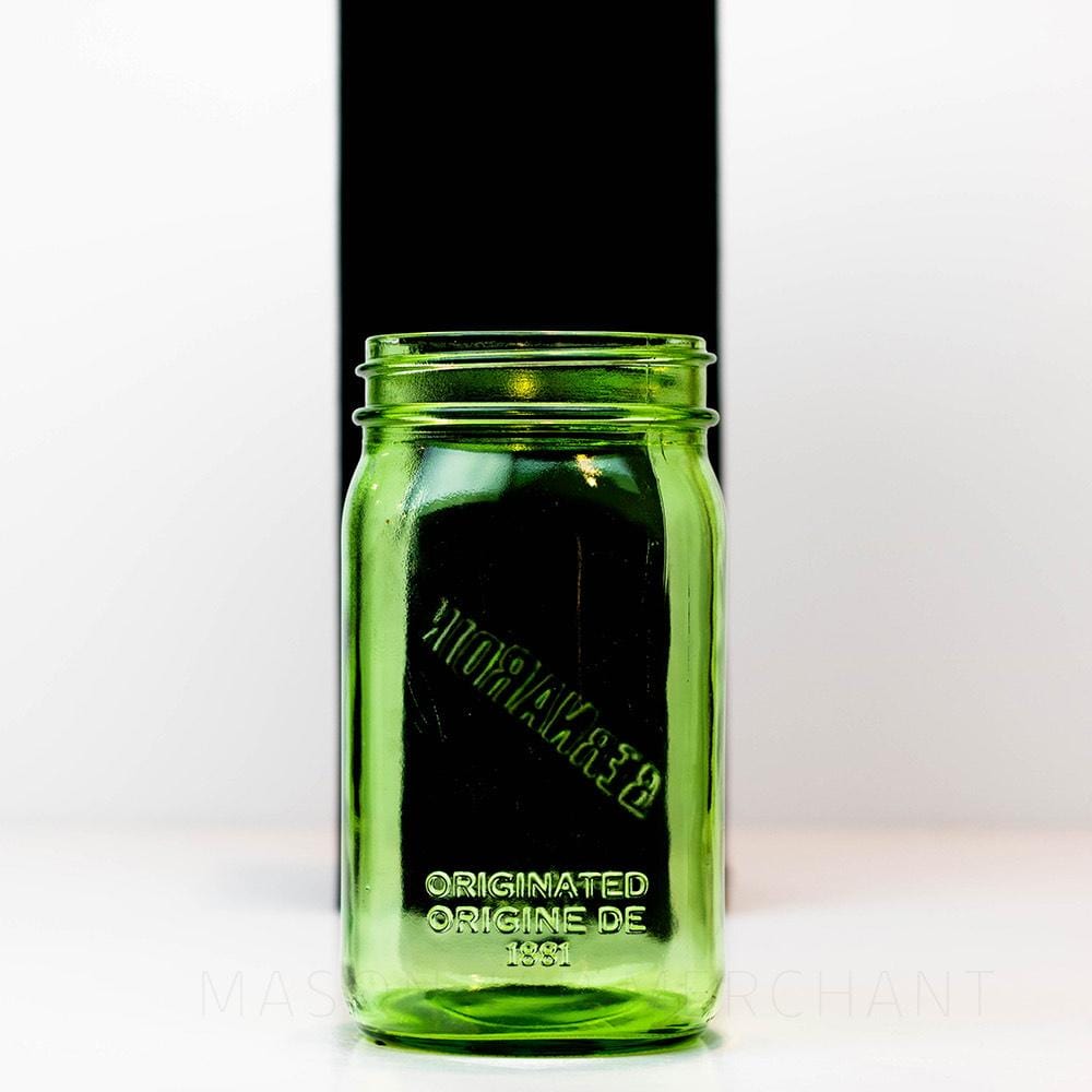 Bernardin Bright Green Vintage Inspired Wide Mouth Quart Mason Jar