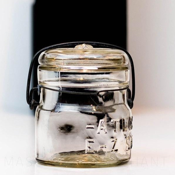Atlas Vintage 1920s “E-Z Seal” Wire Bail Half Pint Jar