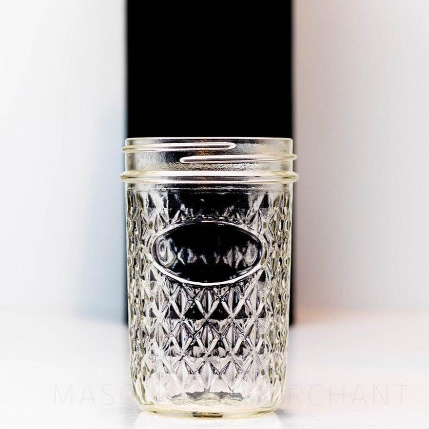 Consumers Glass Quilted Wide Mouth Pint Mason Jar