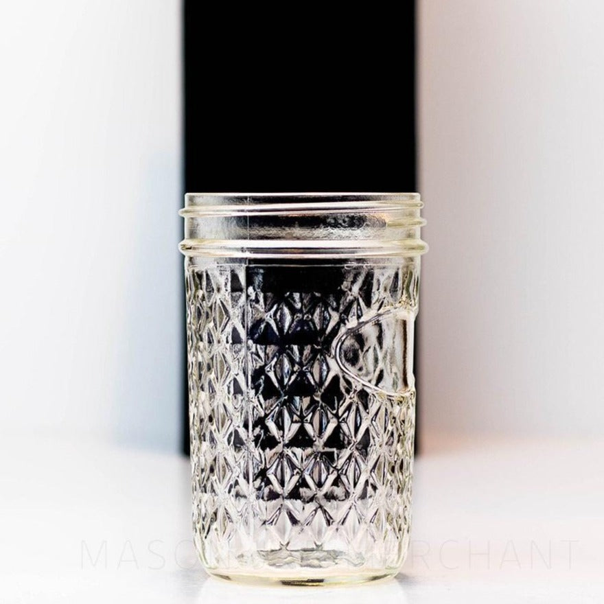 Consumers Glass Quilted Wide Mouth Pint Mason Jar