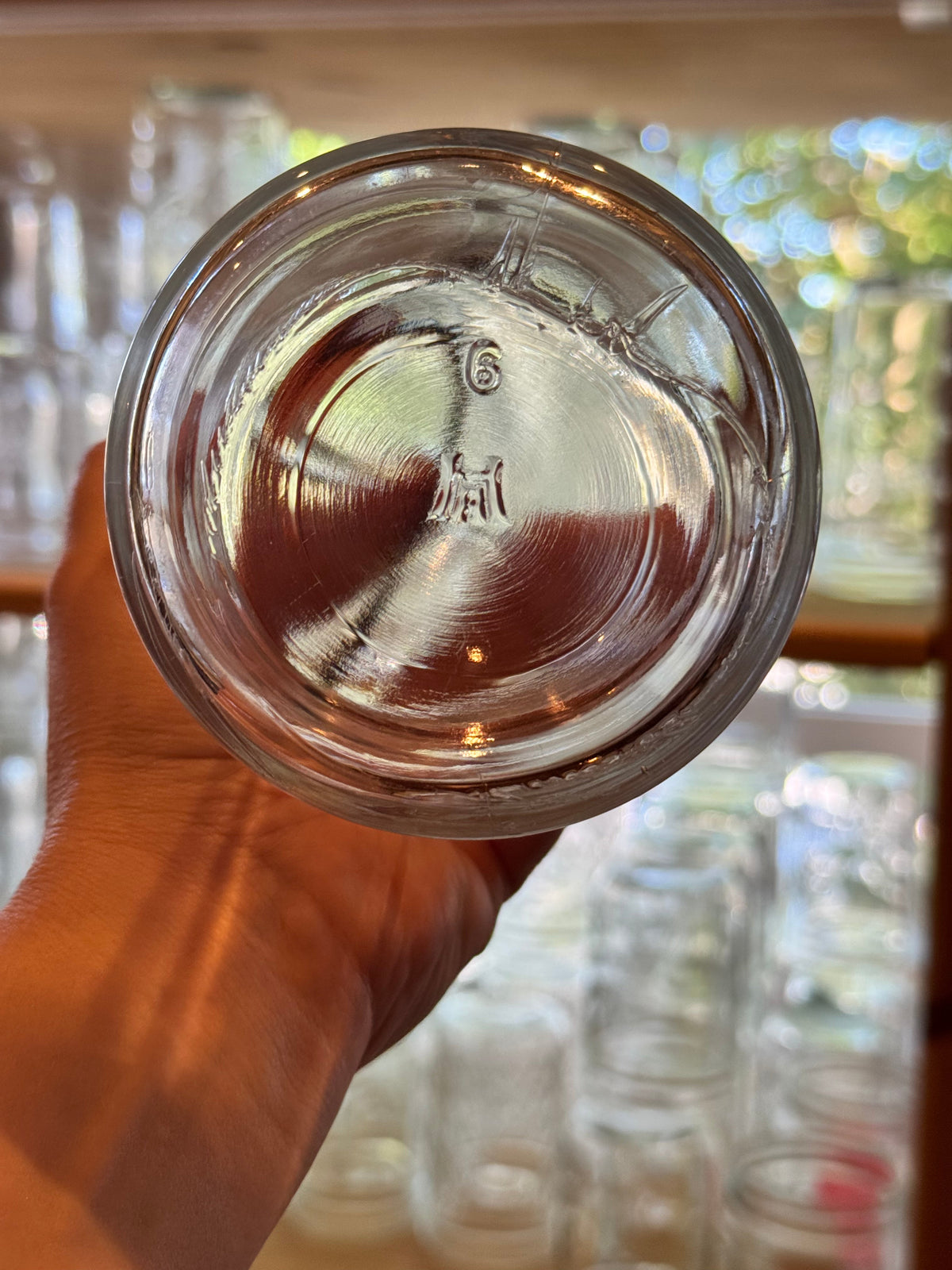 Hazel Atlas Vintage 1920s Unmarked Wire Bail Pint Jar - Lightning Beaded Neck
