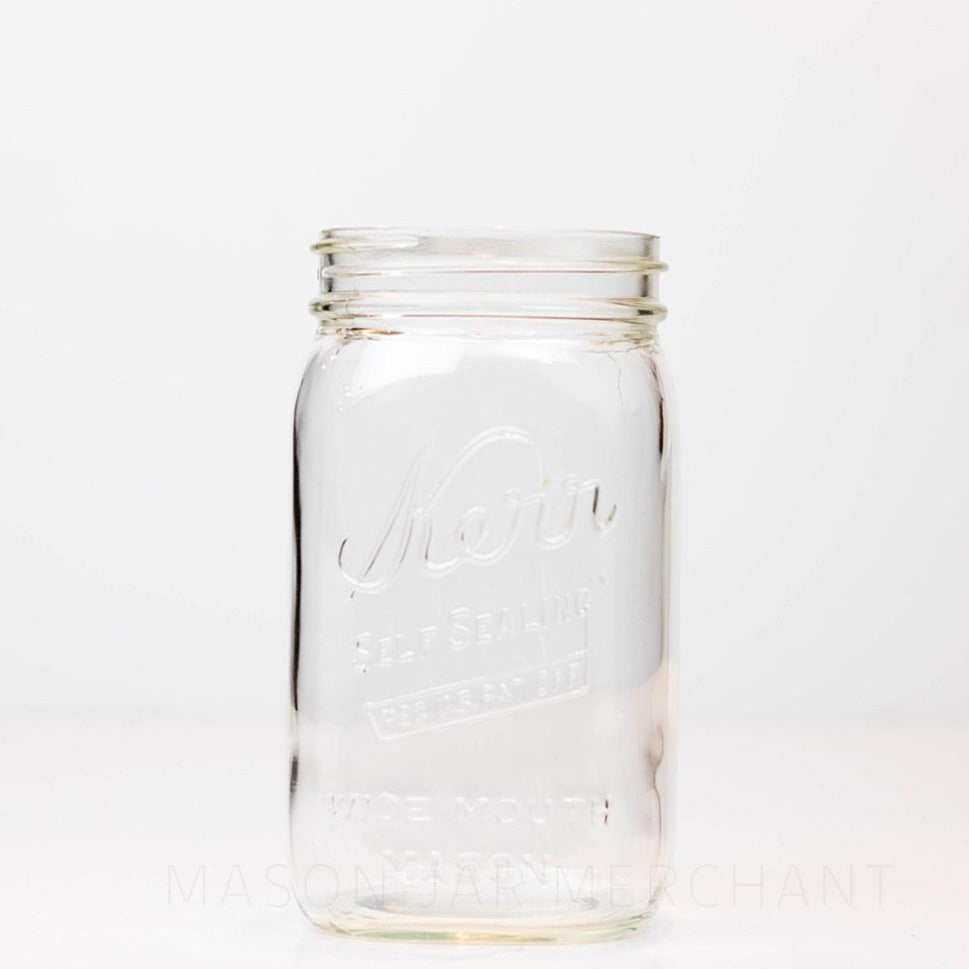 Kerr Vintage “Self Sealing” {Reg. U.S. Pat. Off.} Square Wide Mouth Quart Mason Jar
