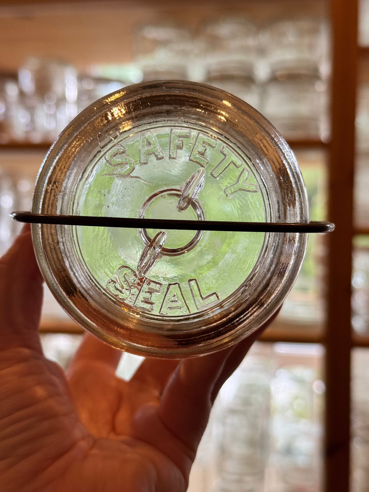 Safety Seal Vintage Wire Bail Pint Jar
