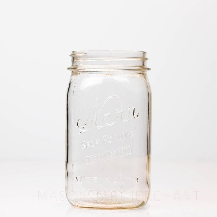 Kerr “Self Sealing” {Trade Mark Reg.} Square Wide Mouth Quart Mason Jar