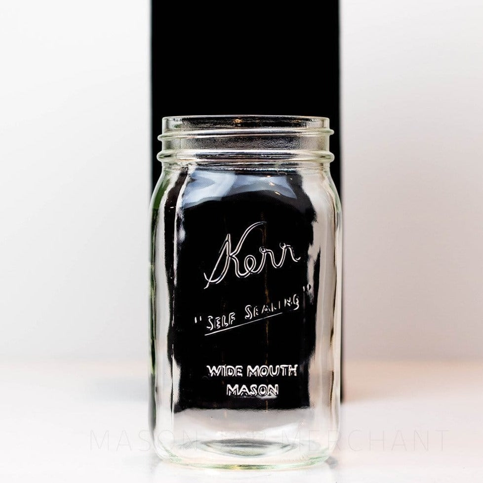 Kerr “Self Sealing” Wide Mouth Quart Mason Jar