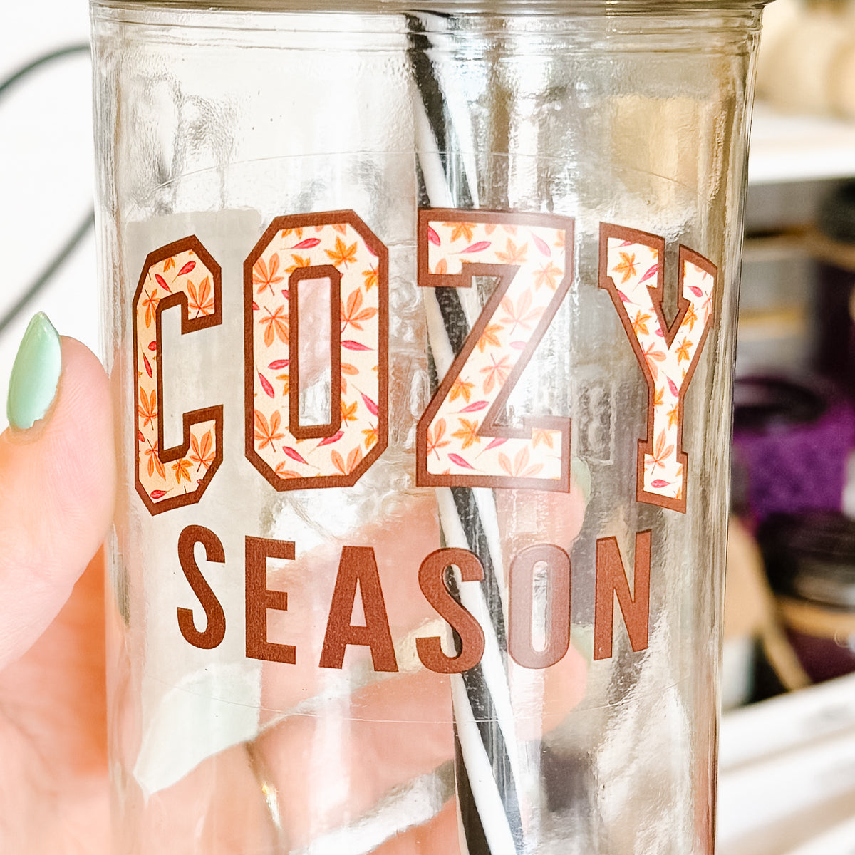 Cozy Season Mason Jar Tumbler