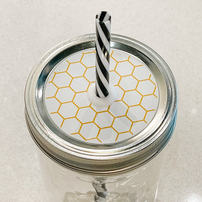 Honeycomb Bliss Mason Jar Straw Lid