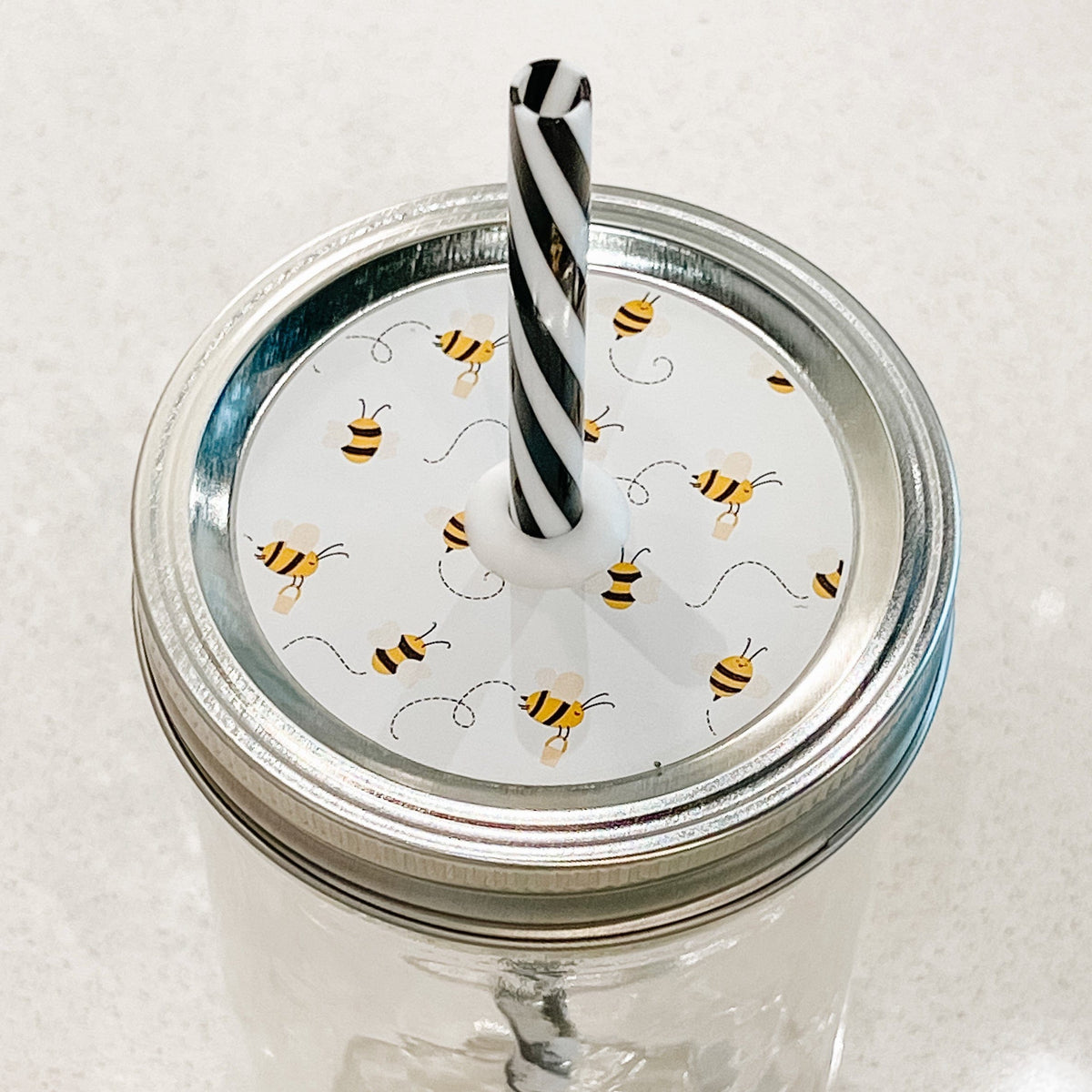 Beehive Jive Mason Jar Straw Lid