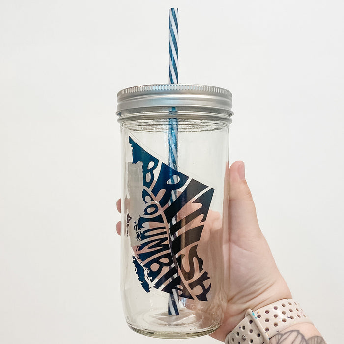 BC Word Art - Midnight Edition - Mason Jar Tumbler