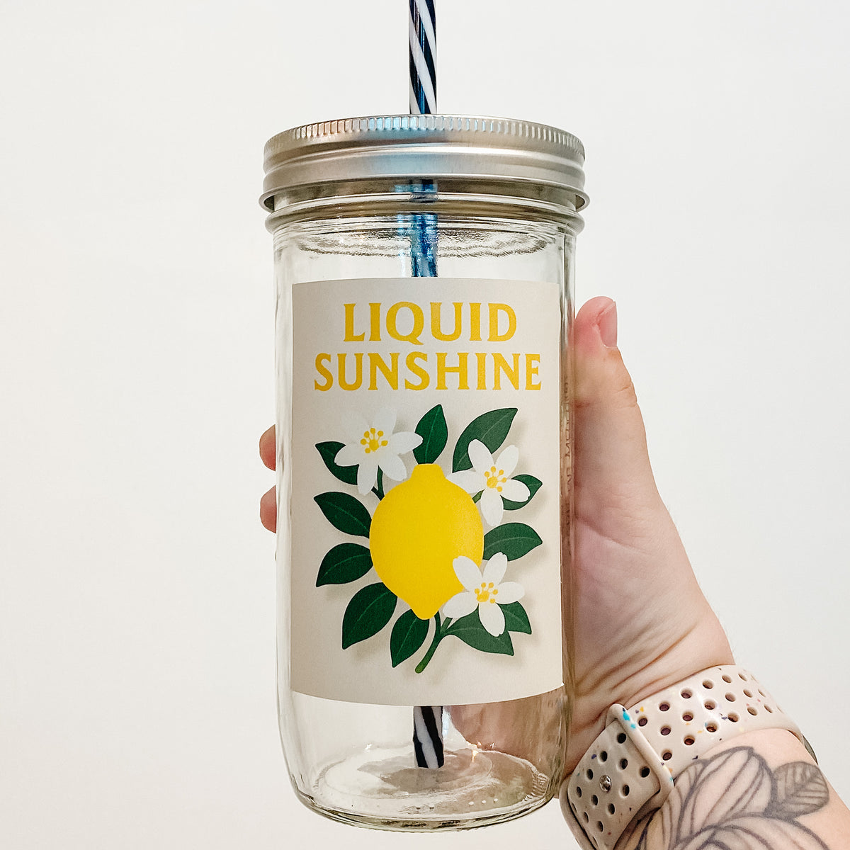Liquid Sunshine Mason Jar Tumbler