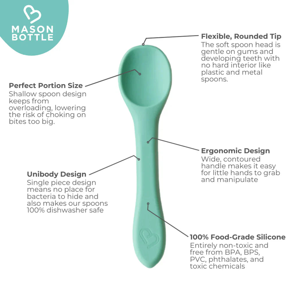 Silicone Spoon Set with Travel Case – Safe, Soft &amp; Travel-Friendly