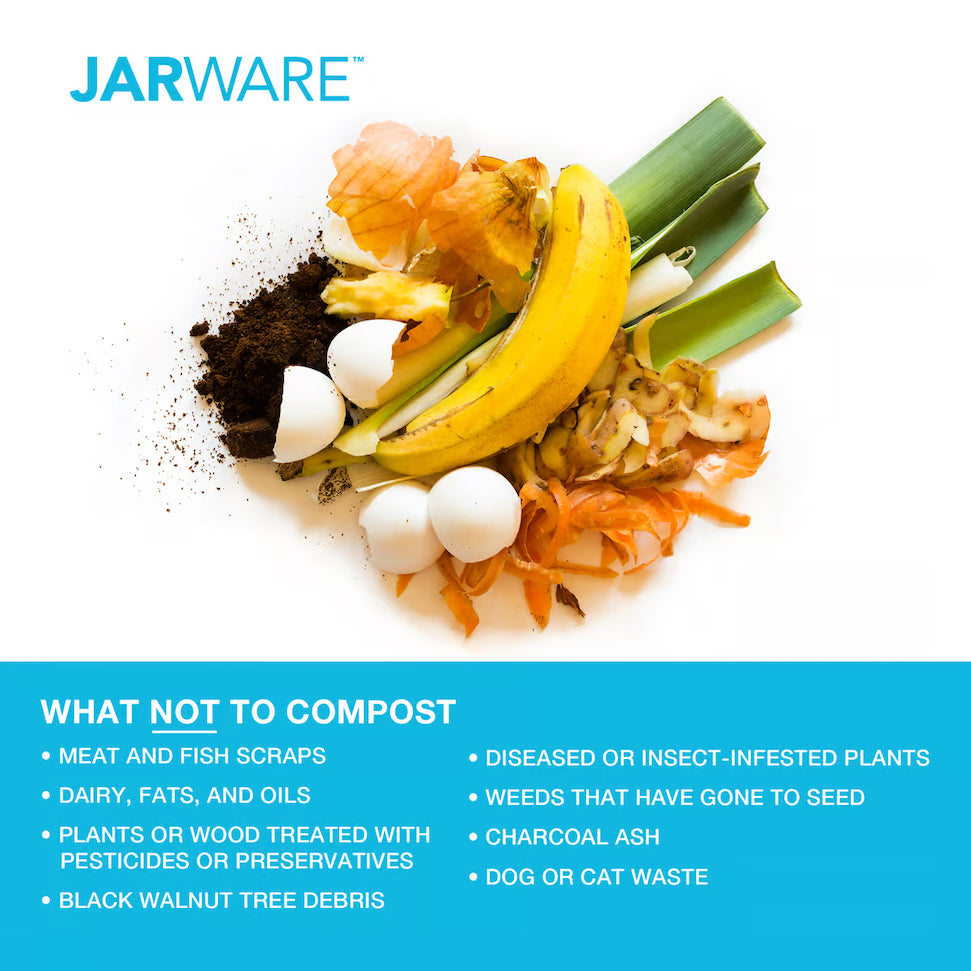 Jarware Wide Mouth Compost Lid with Four Filters