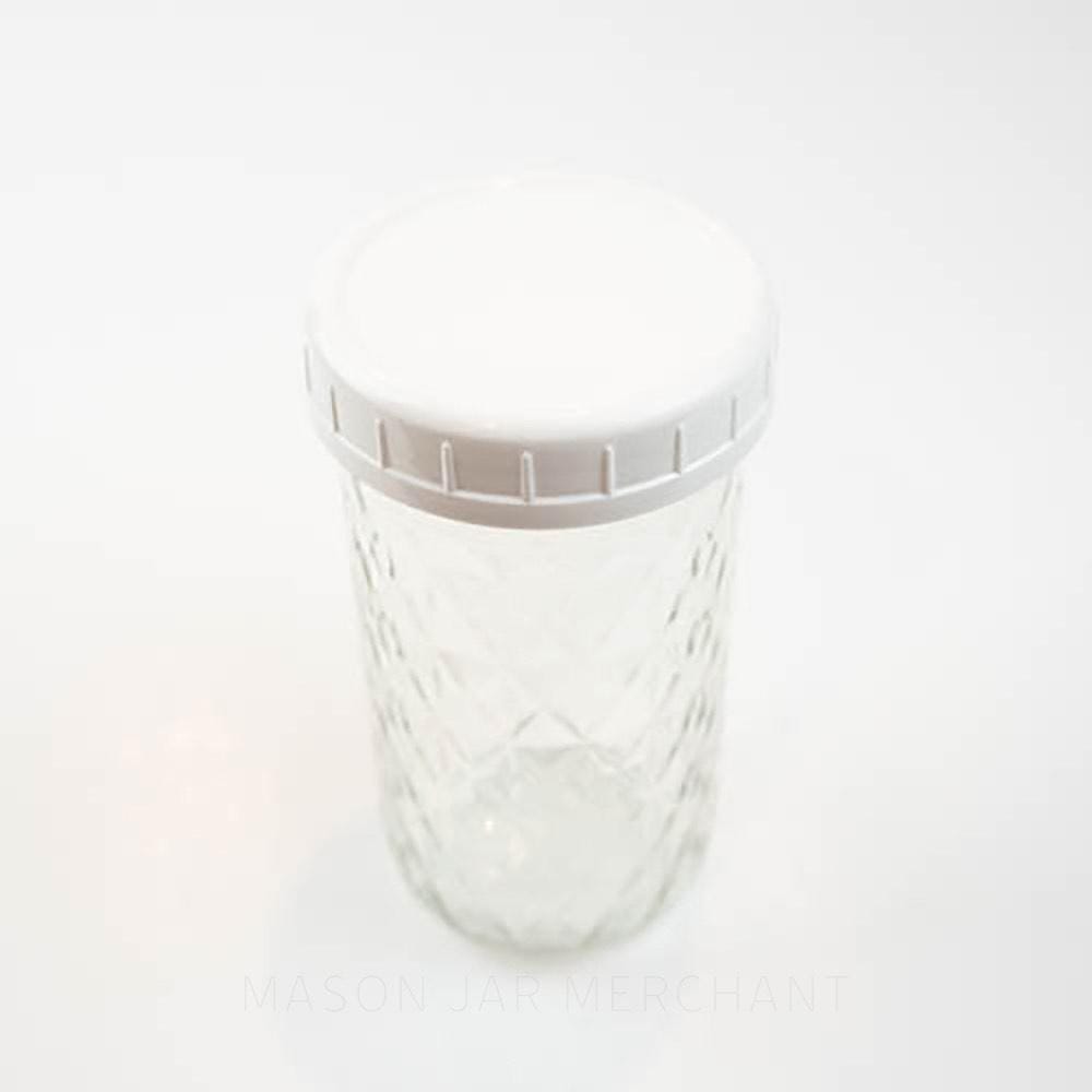 White One-Piece Plastic Storage Lid