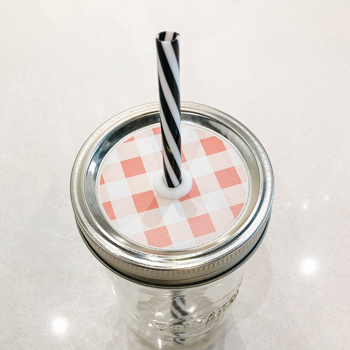Peach Pie Picnic Peach Mason Jar Straw Lid
