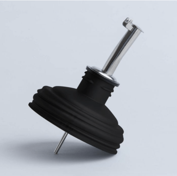 A reCAP 'ADAPTA' Pour Tap - Mason Jar Pour Tap Lid used as an oil dispenser