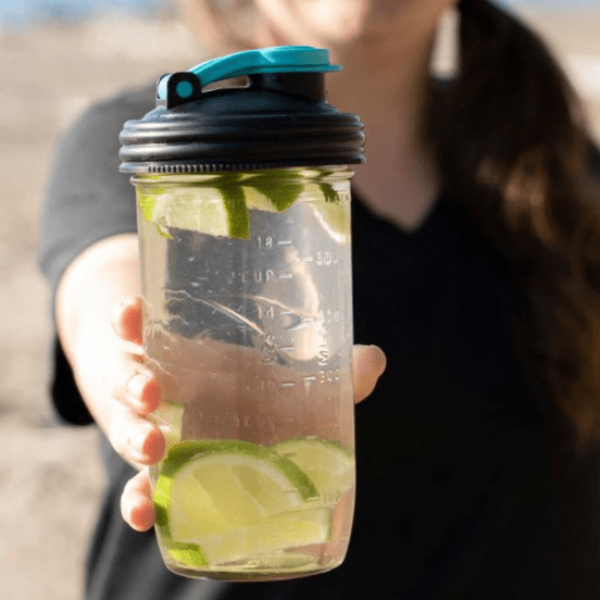 ReCap 'POUR' with Carry Loop - Easy Pour Spout Mason Jar Lid (Wide Mouth)