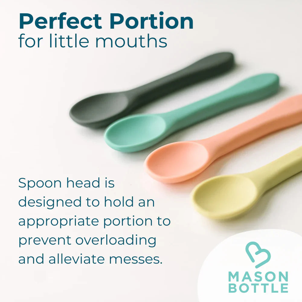 Silicone Spoon Set with Travel Case – Safe, Soft &amp; Travel-Friendly