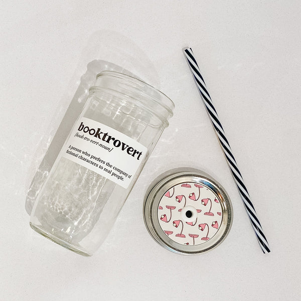 Booktrovert Mason Jar Tumbler