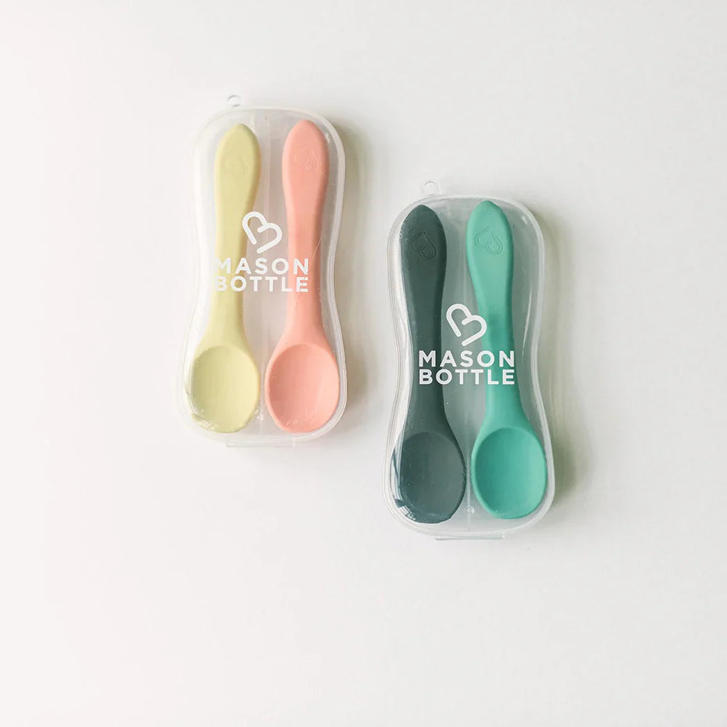 Silicone Spoon Set with Travel Case – Safe, Soft &amp; Travel-Friendly