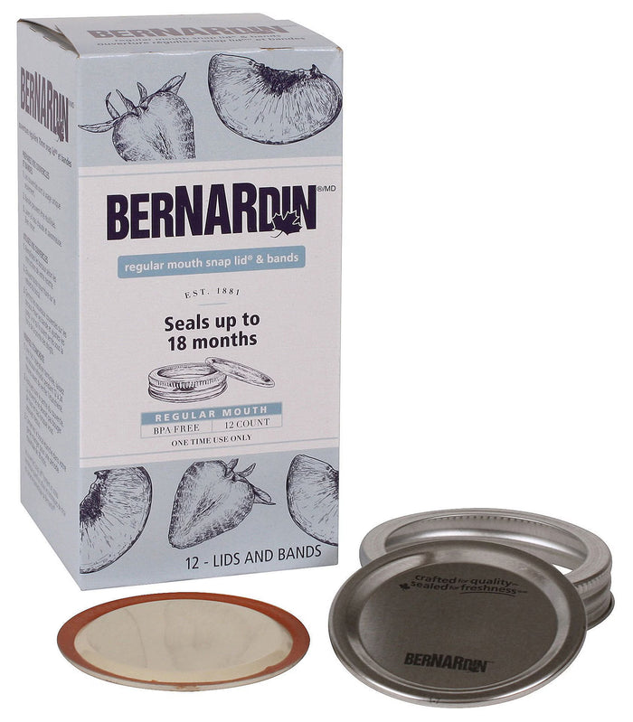 Silver Bernardin Regular Mouth Canning Lids & Rings