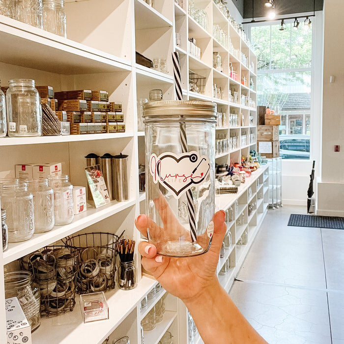 Nurse Life Mason Jar Tumbler