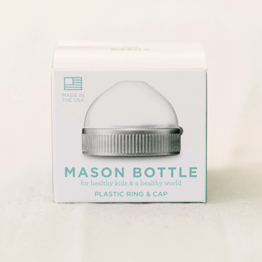 Mason Bottle Plastic Ring + Cap