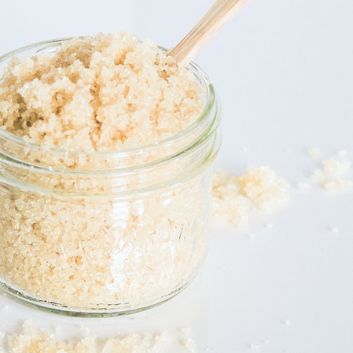 Wide mouth half pint mason jar with Bernardin Mason logo against a white background