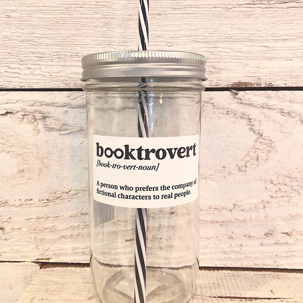Booktrovert Mason Jar Tumbler