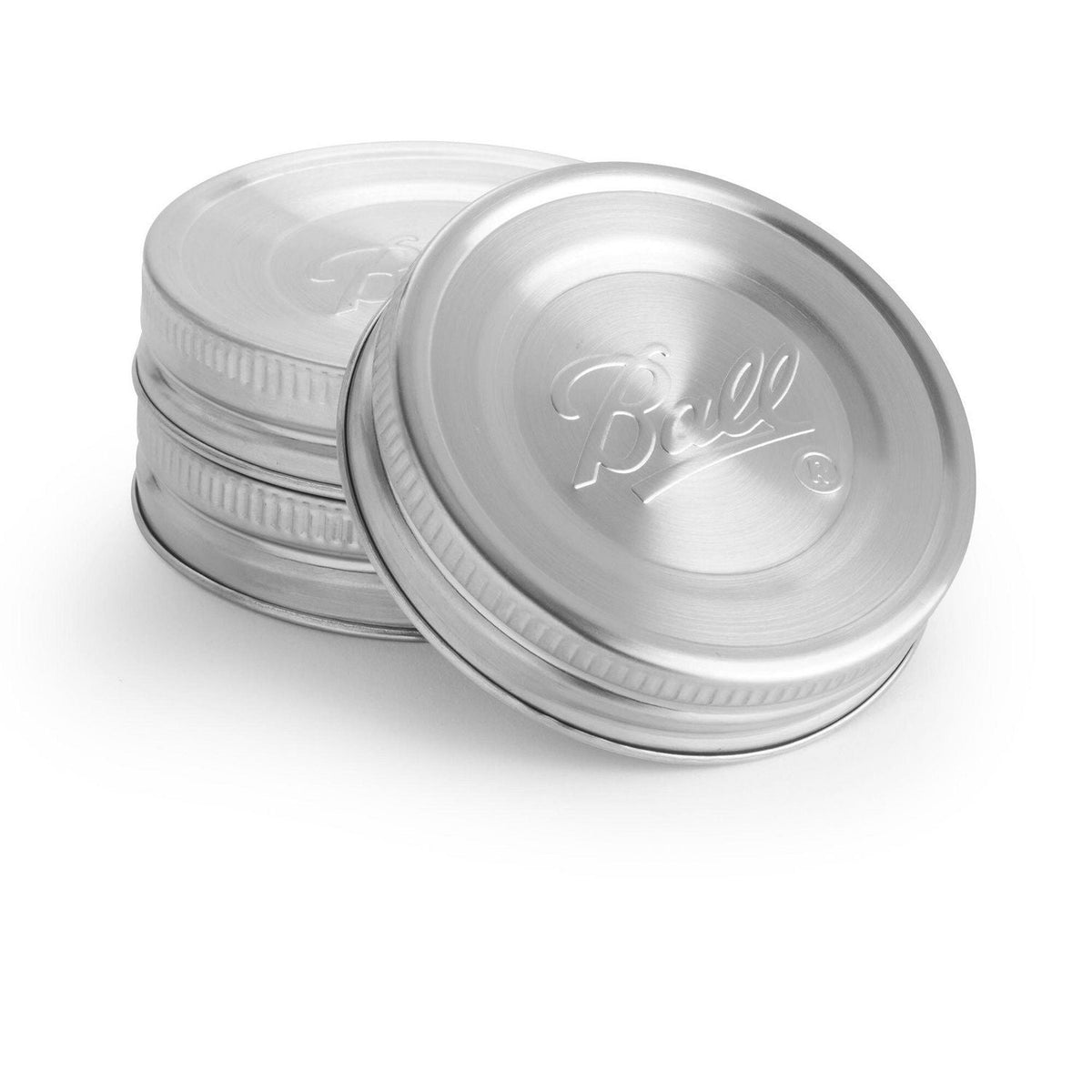 Ball Stainless Steel Lids 3 Pack - Airtight and Stackable