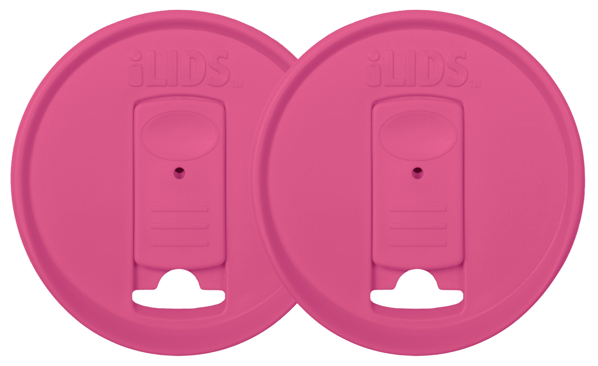 Pink reusable drink lid for a mason jar