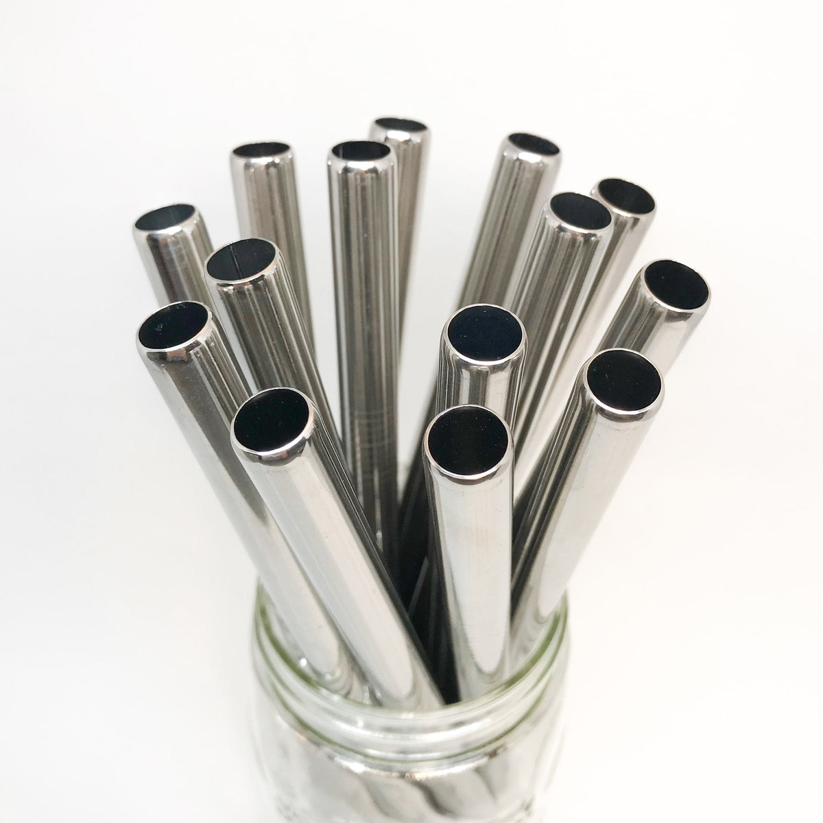 dishwasher safe and toxin free 8.5 inch silver stainless steel reusable bubble tea straws