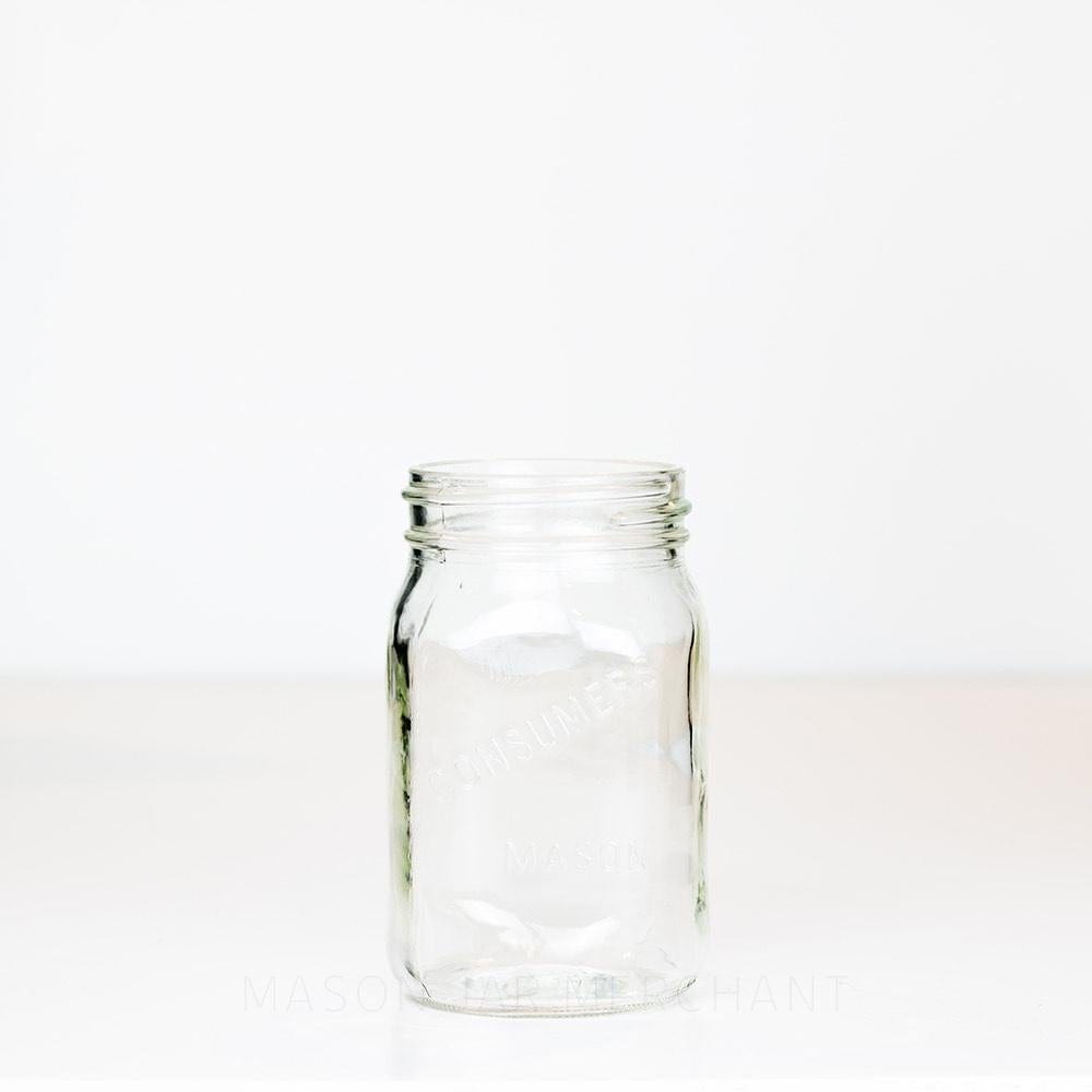 Consumers Mason - Square Body Regular Mouth Pint - BULK on a white background