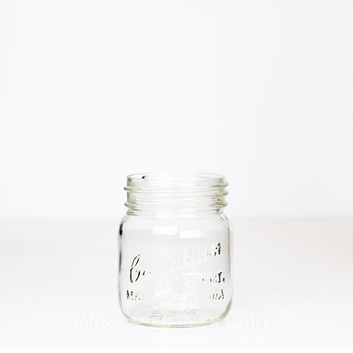 Canadian Jewel Vintage “Made in Canada” Gem Mouth Short Pint Mason Jar