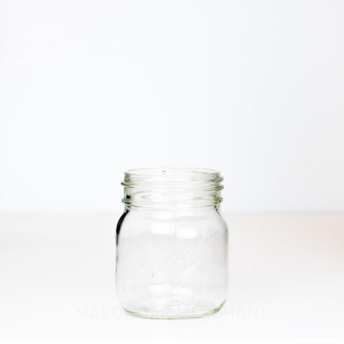 Dominion (Underlined) Vintage Gem Mouth Short Pint Mason Jar