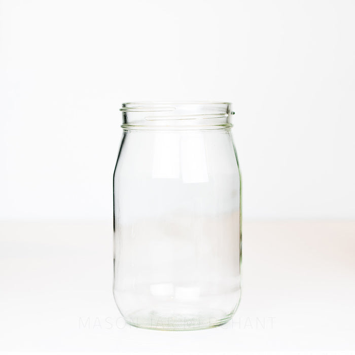 Dominion 6.5 Inch Tall Unmarked Round Body Wide Mouth Quart