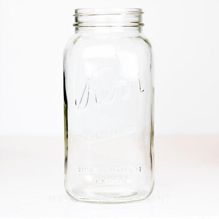 Kerr Large Text Vintage “Self Sealing” Wide Mouth Half Gallon Mason Jar